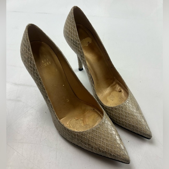 Stuart Weitzman Animal Print Pointy Heels - Size 6 - G73-4 - Picture 2 of 8